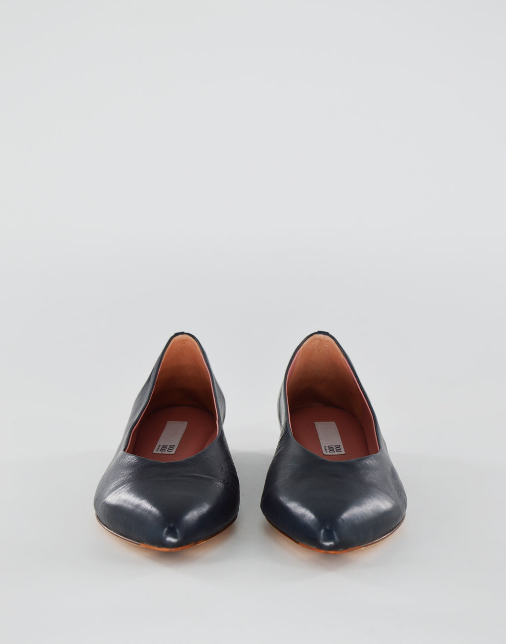 DOUUOD Ballerina in Nappa a Punta Blu