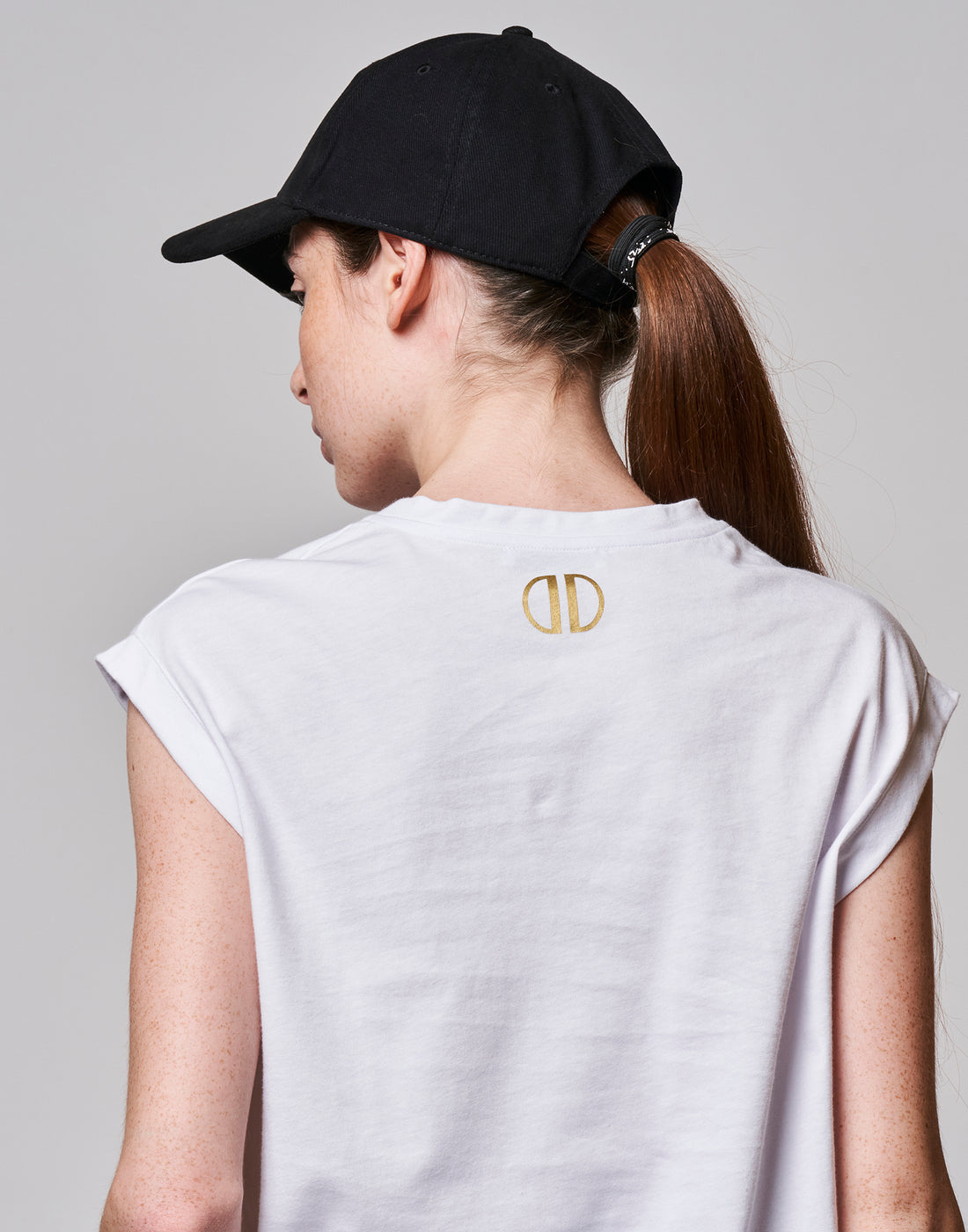 DOUUOD T-shirt Smanicata Bianca