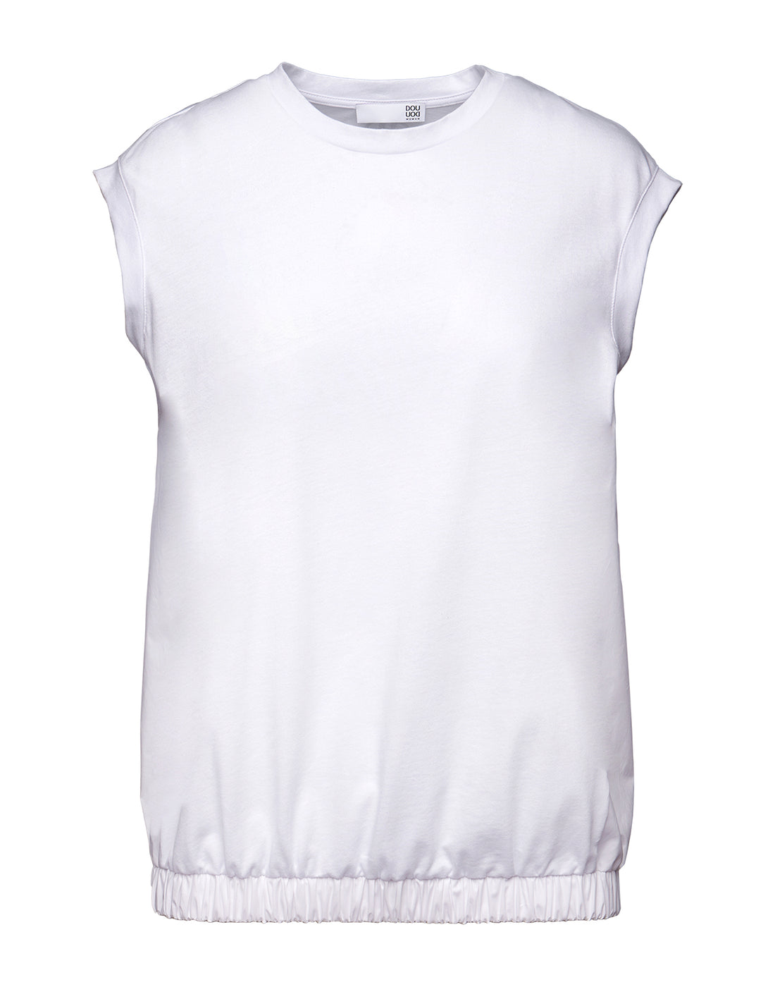 DOUUOD T-shirt Smanicata Bianca
