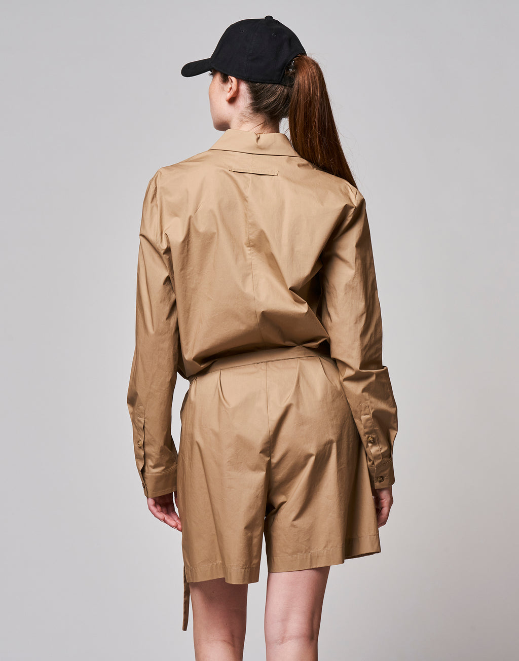 DOUUOD Tuta Intera con Short in Popeline Coloniale
