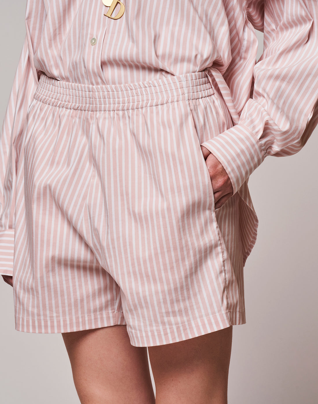 DOUUOD Shorts in Popeline Rigato
