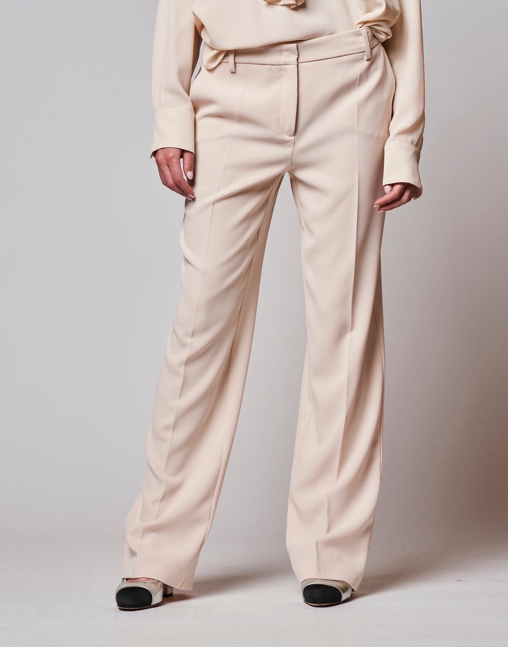 DOUUOD Pantalone a Uomo in Crepe Sablè