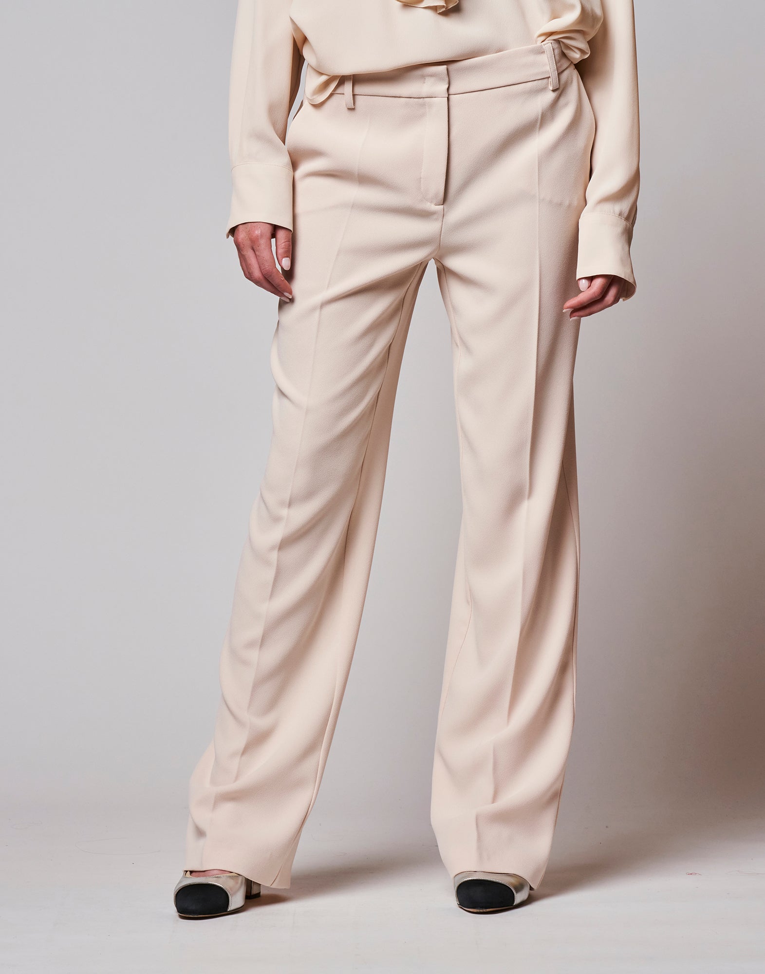 DOUUOD Pantalone a Uomo in Crepe Sablè