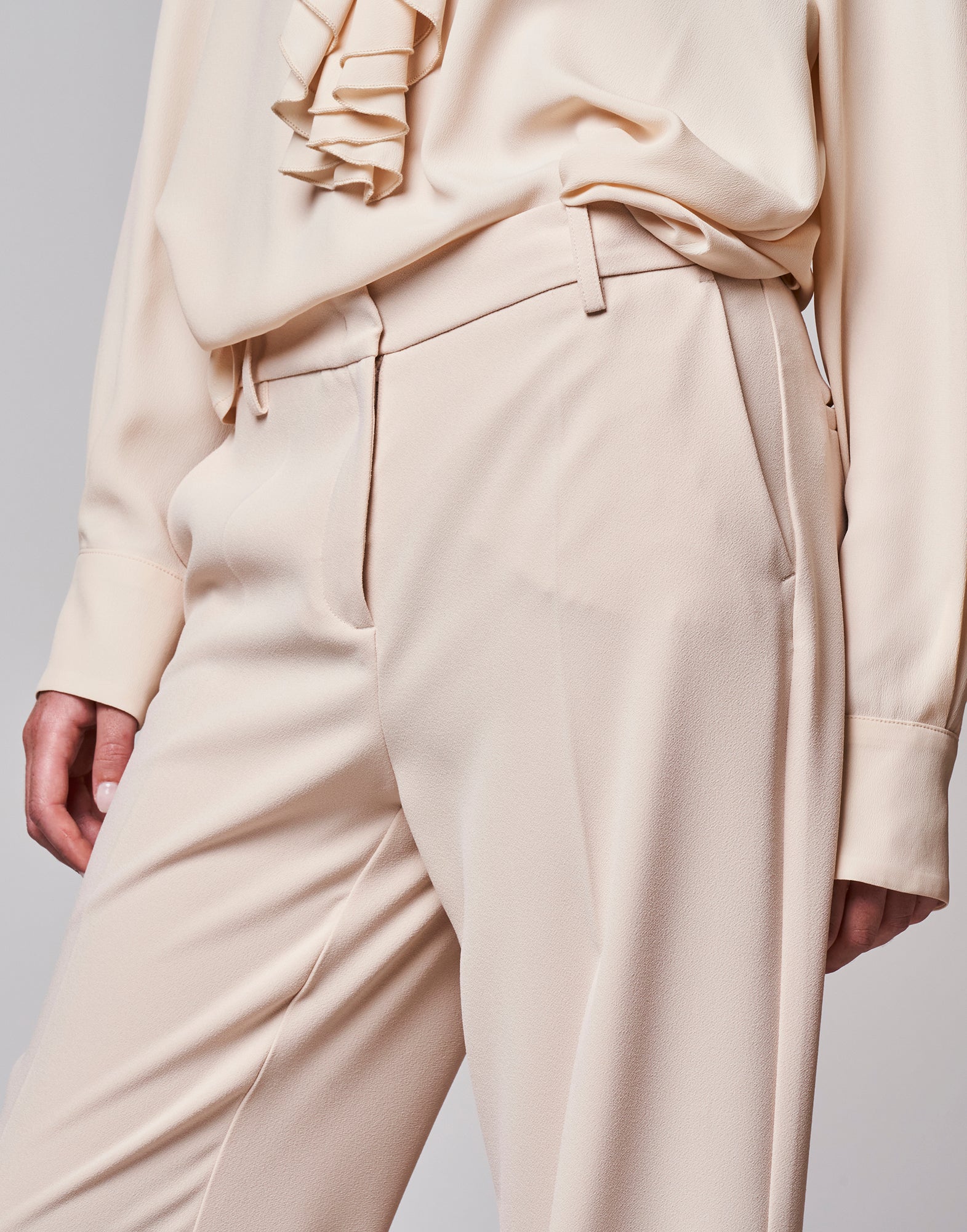 DOUUOD Pantalone a Uomo in Crepe Sablè