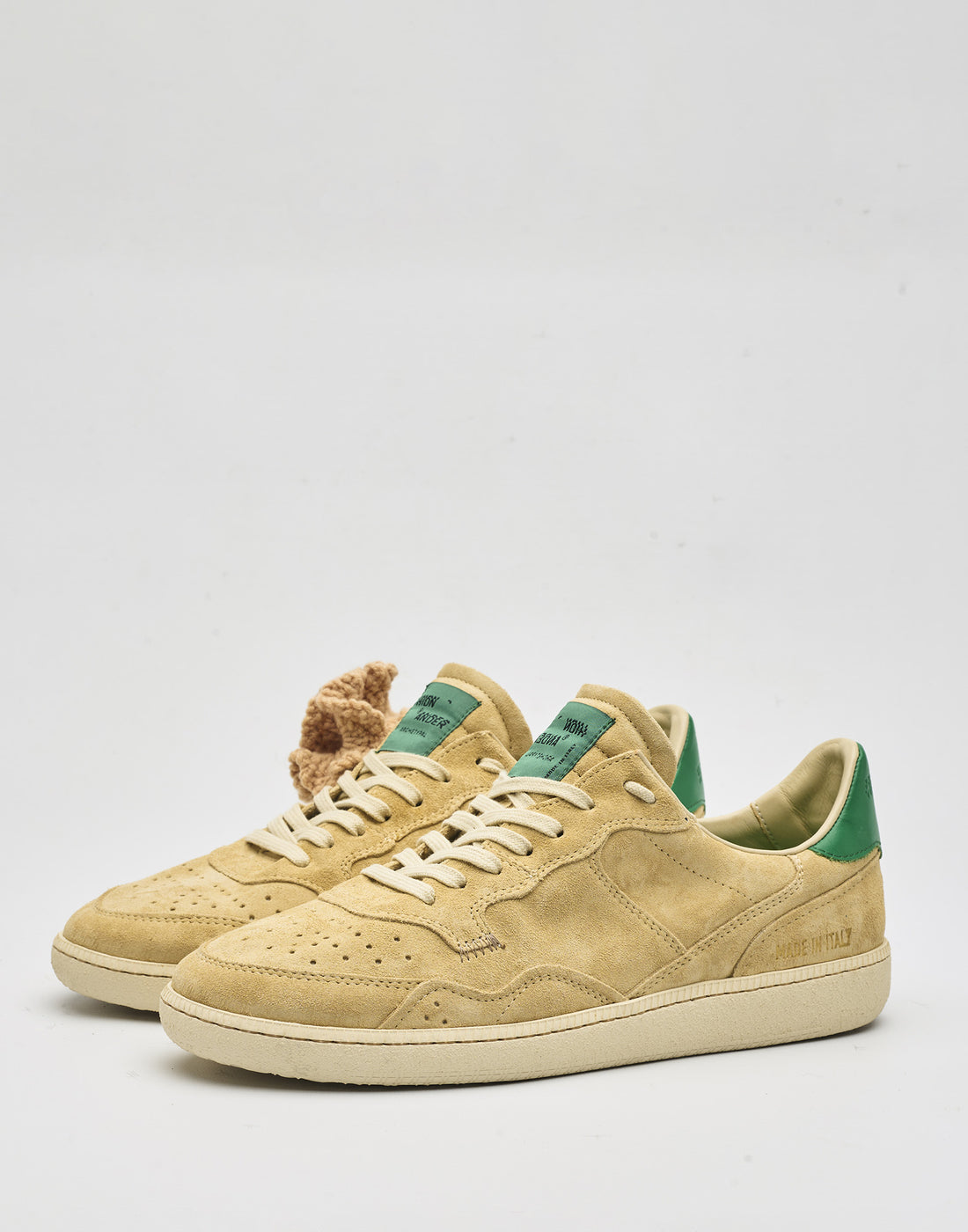 HIDNANDER Sneakers Mega T Sand Dollar/Green con Spilla Crochet