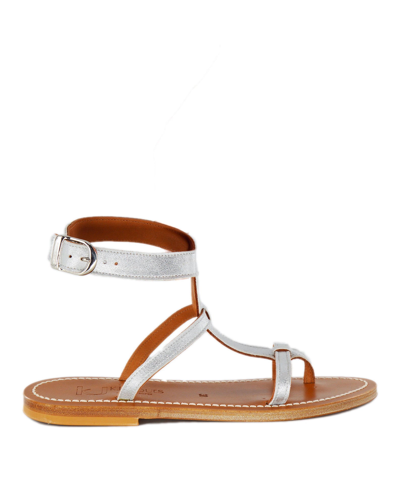 K.JACQUES Sandali Artimon in Pelle Argent
