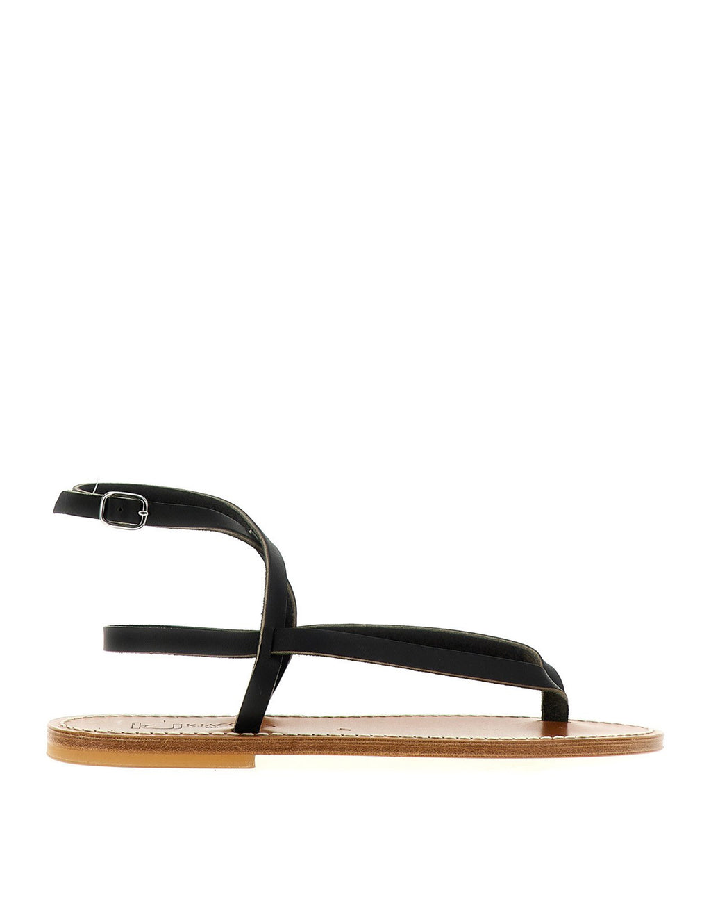 K.JACQUES Sandali Delta in Pelle Noir