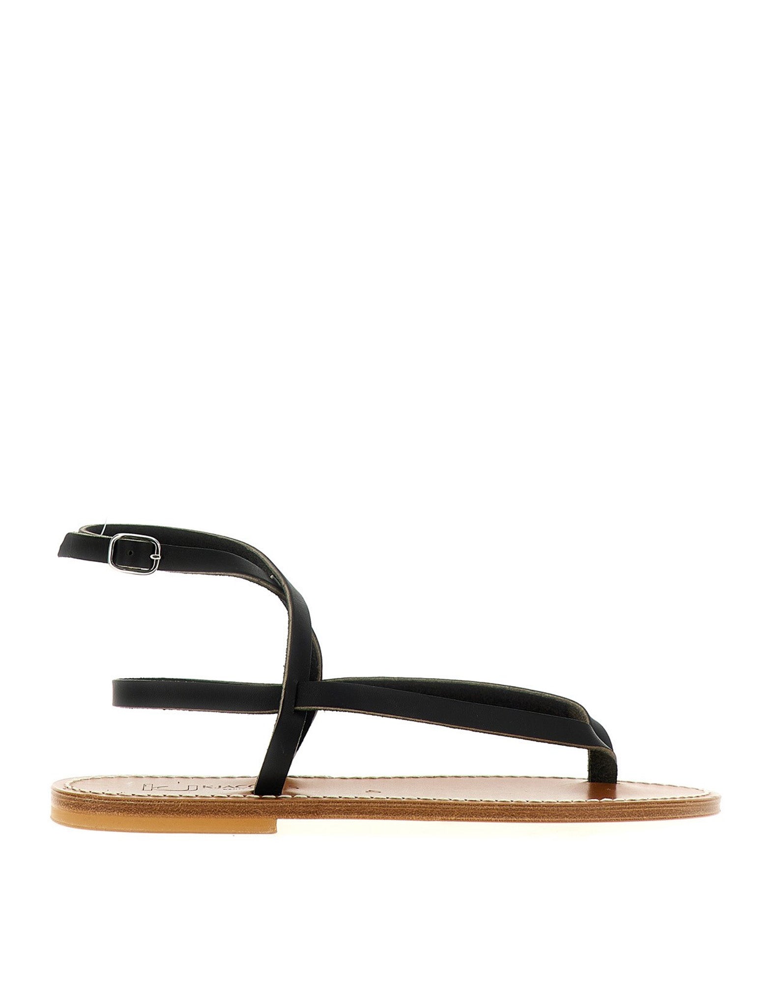 K.JACQUES Sandali Delta in Pelle Noir