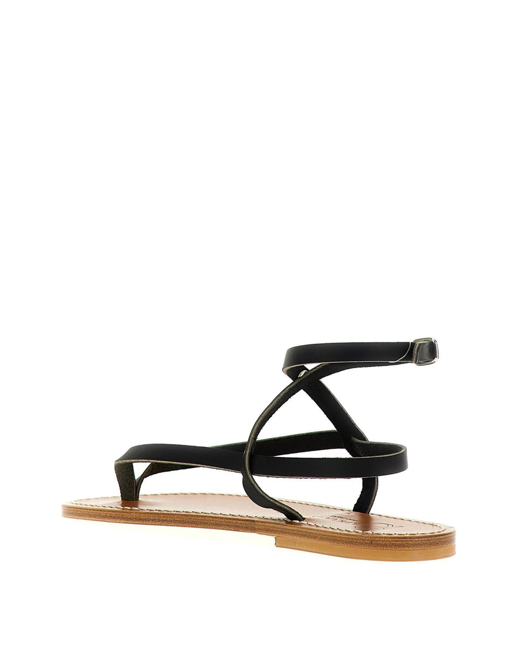 K.JACQUES Sandali Delta in Pelle Noir