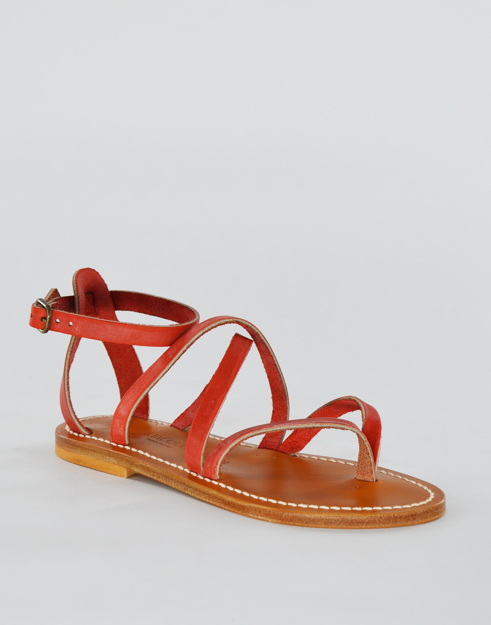 K.JACQUES Sandali Epicure in Pelle Rouge