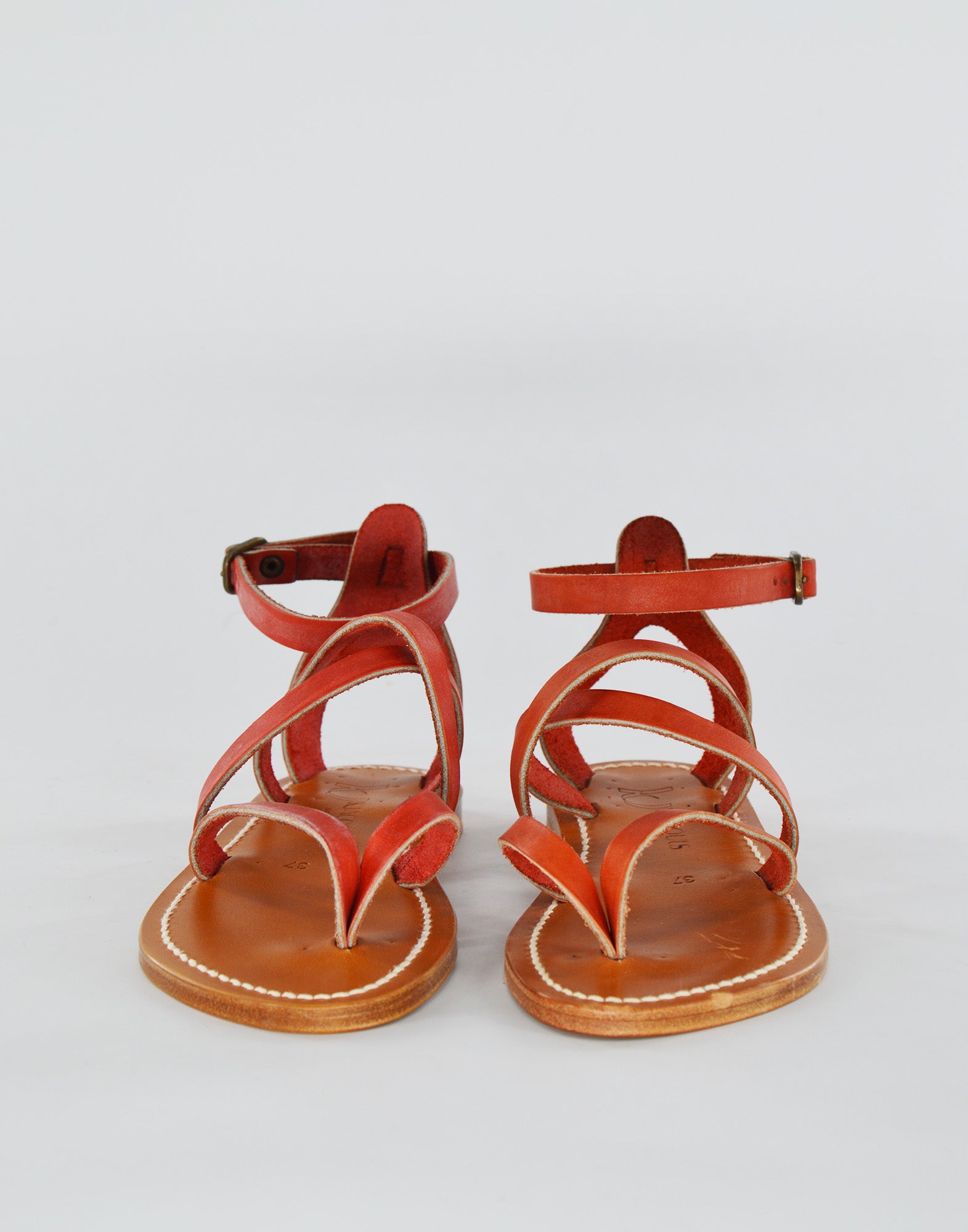 K.JACQUES Sandali Epicure in Pelle Rouge
