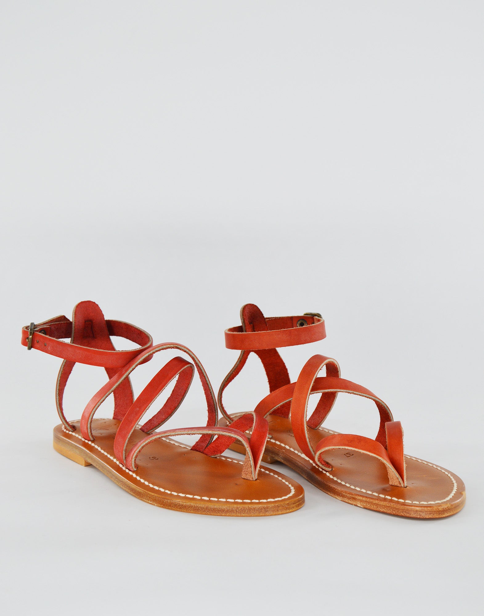 K.JACQUES Sandali Epicure in Pelle Rouge