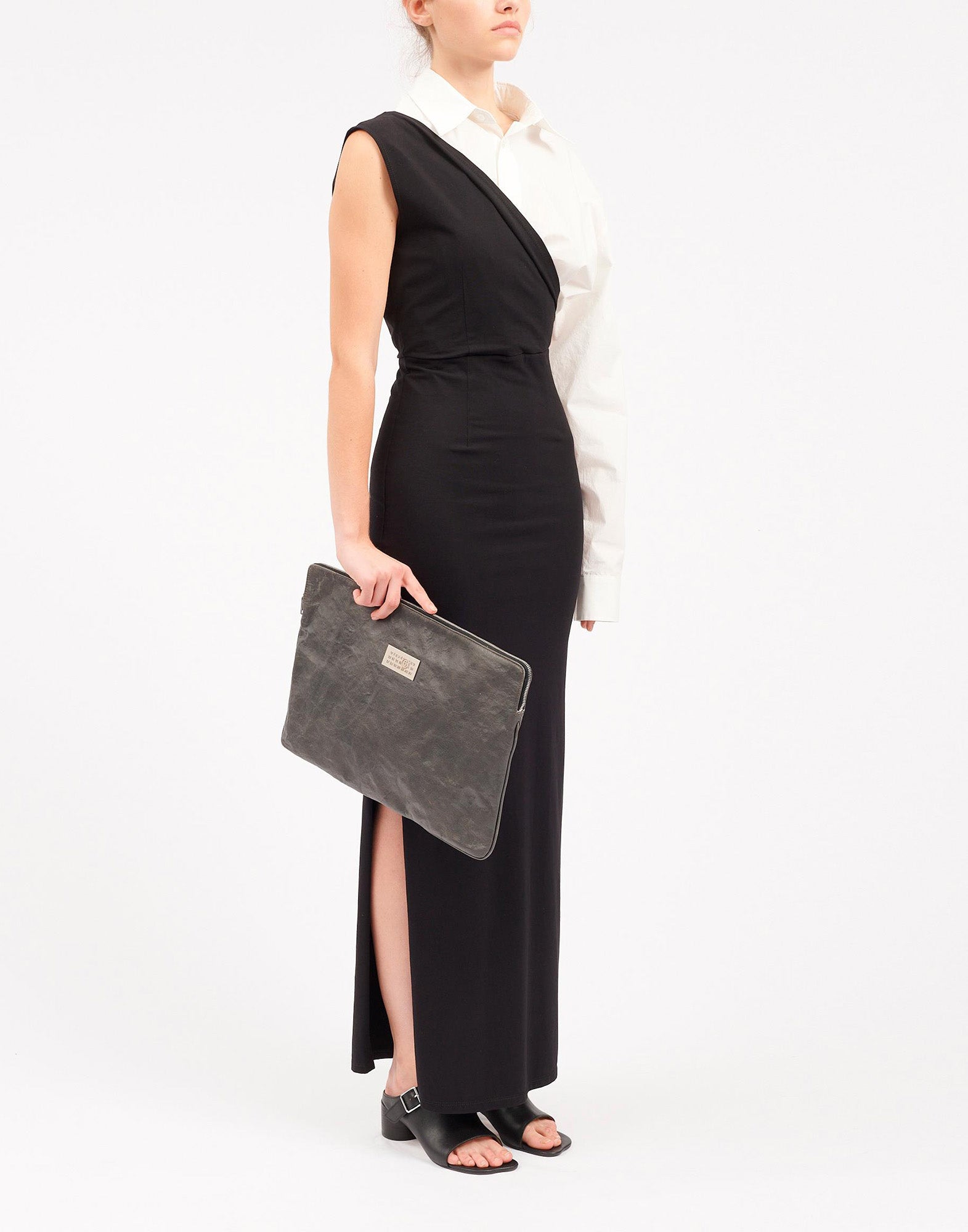 MM6 MAISON MARGIELA Pochette in Pelle Modellata Fango