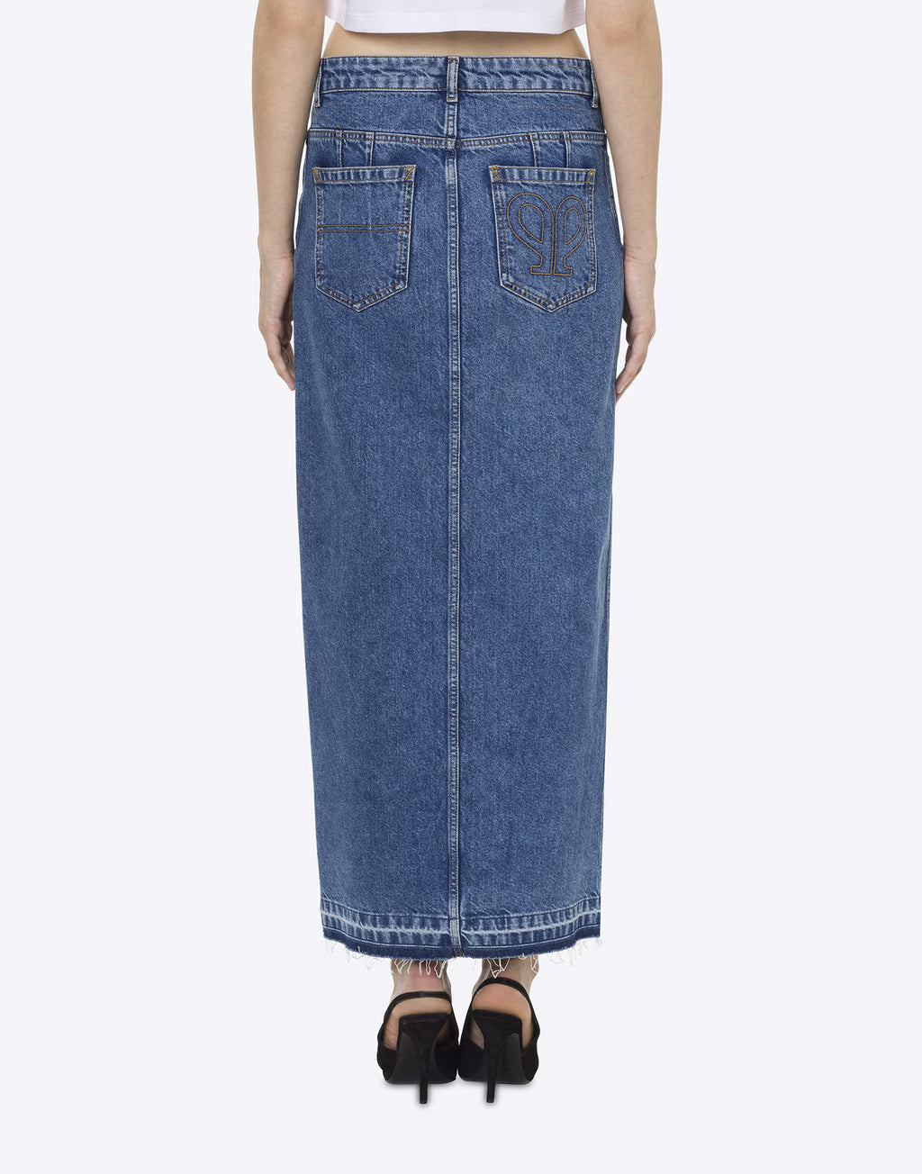 PHILOSOPHY Gonna in Denim con Spacco