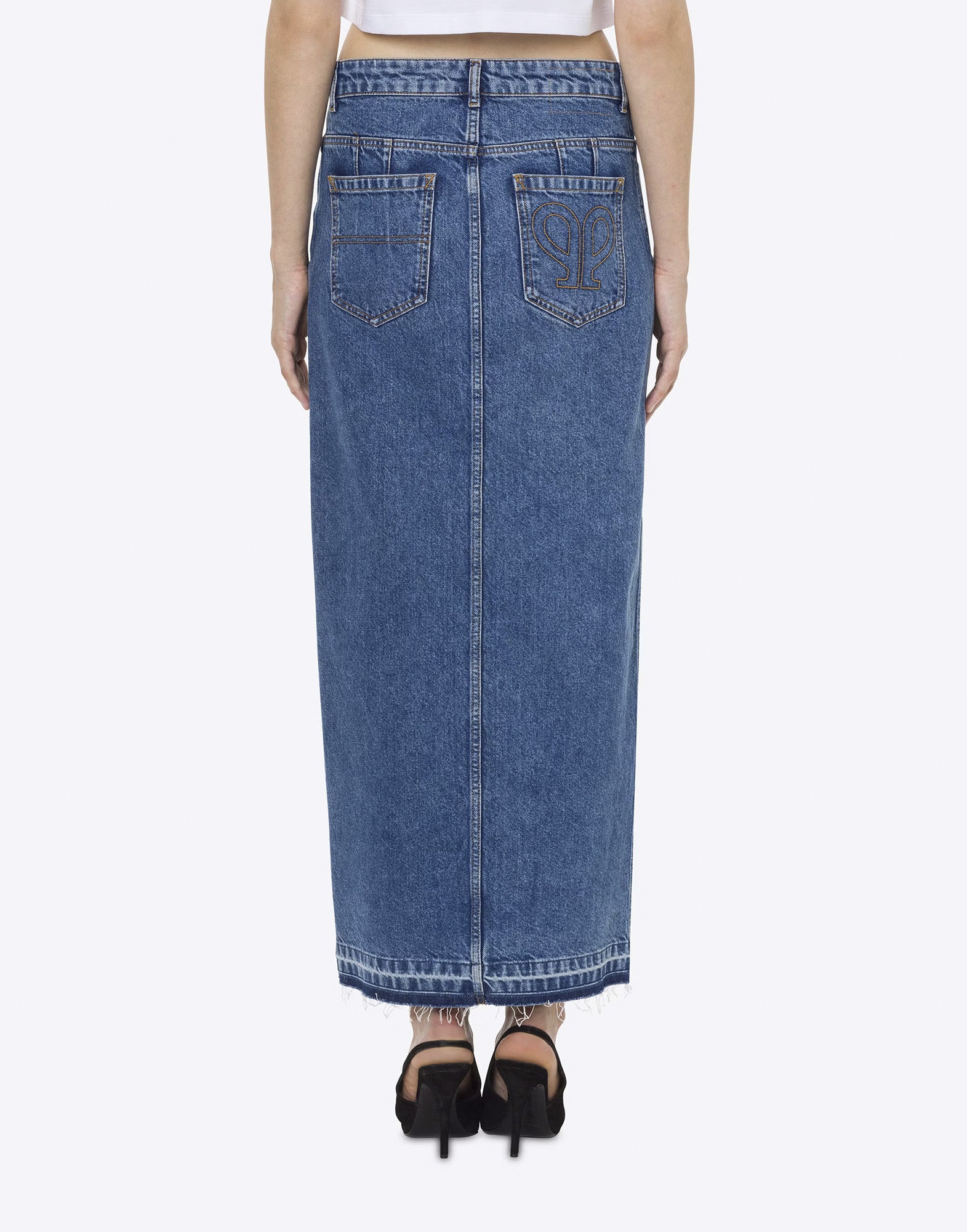 PHILOSOPHY Gonna in Denim con Spacco
