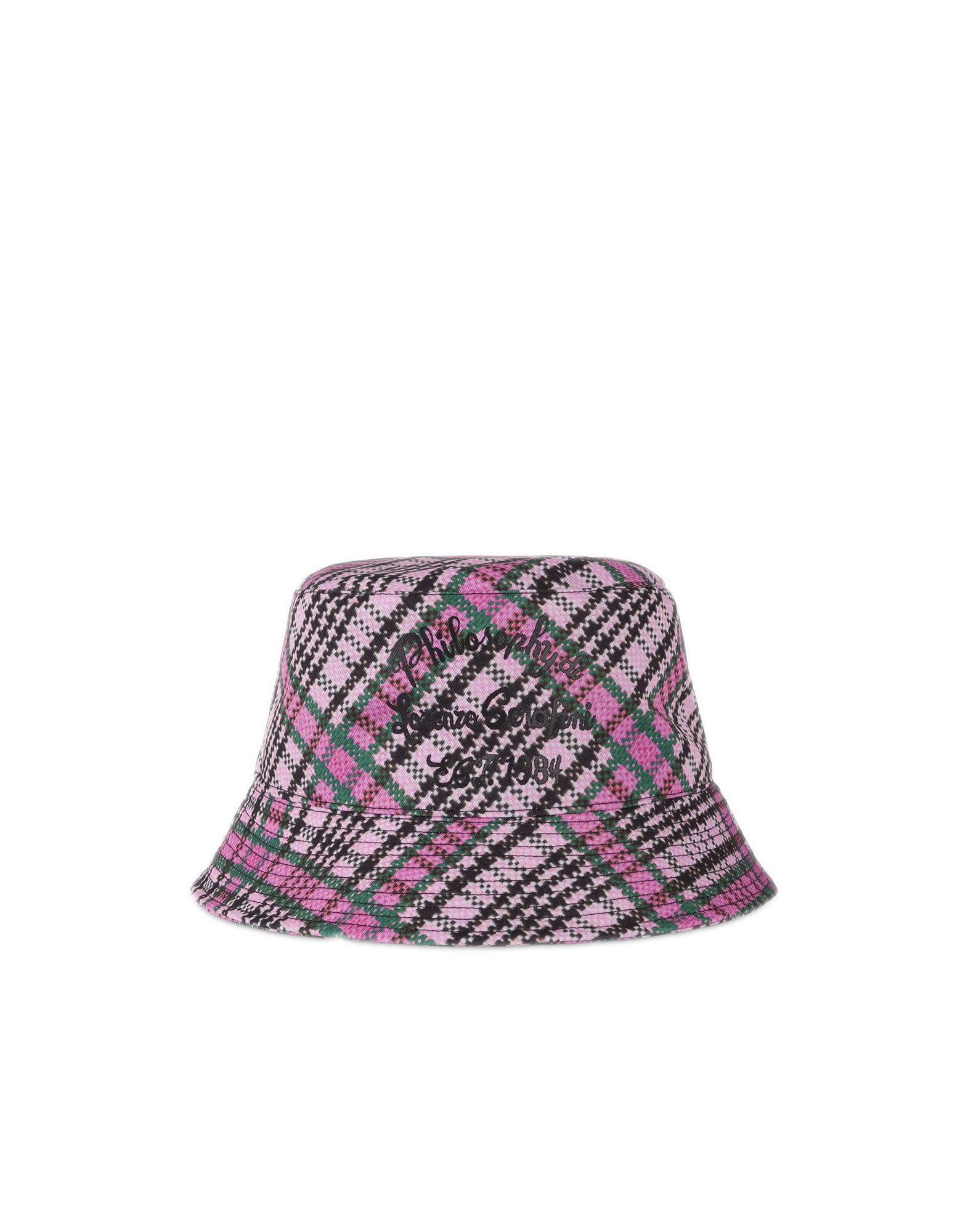 PHILOSOPHY Cappello beachwear con stampa Check
