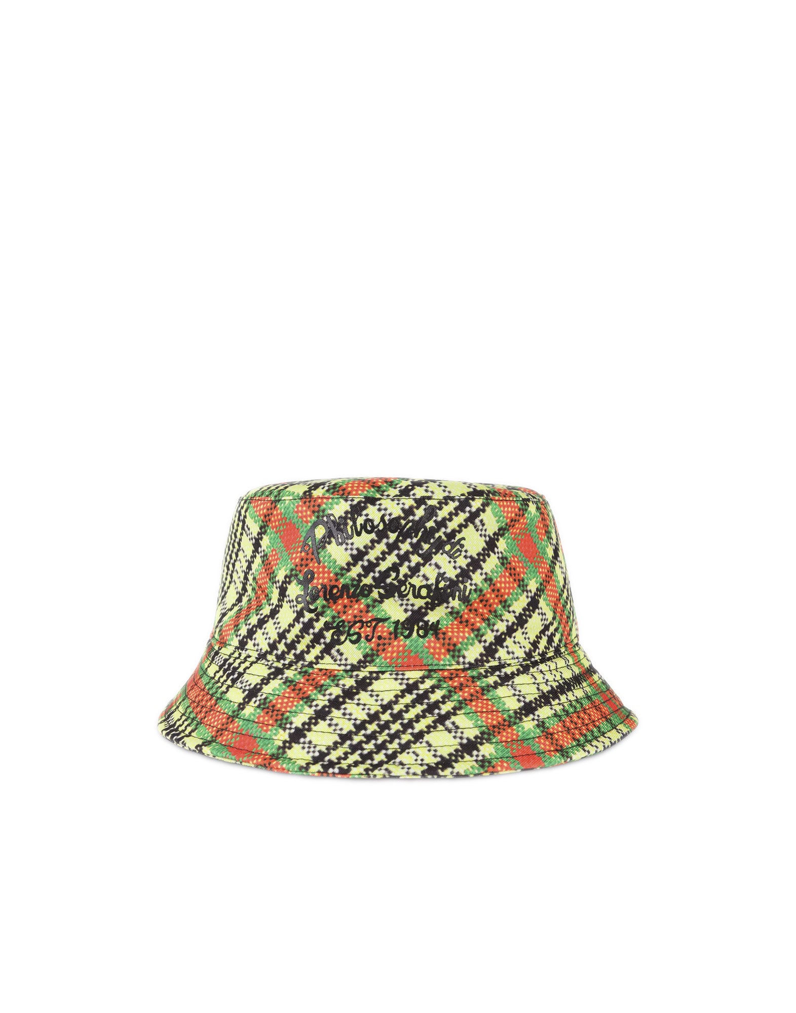 PHILOSOPHY Cappello beachwear con stampa Check