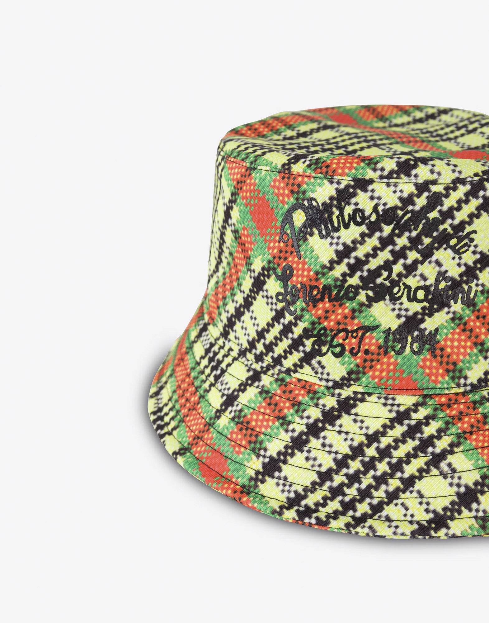 PHILOSOPHY Cappello beachwear con stampa Check