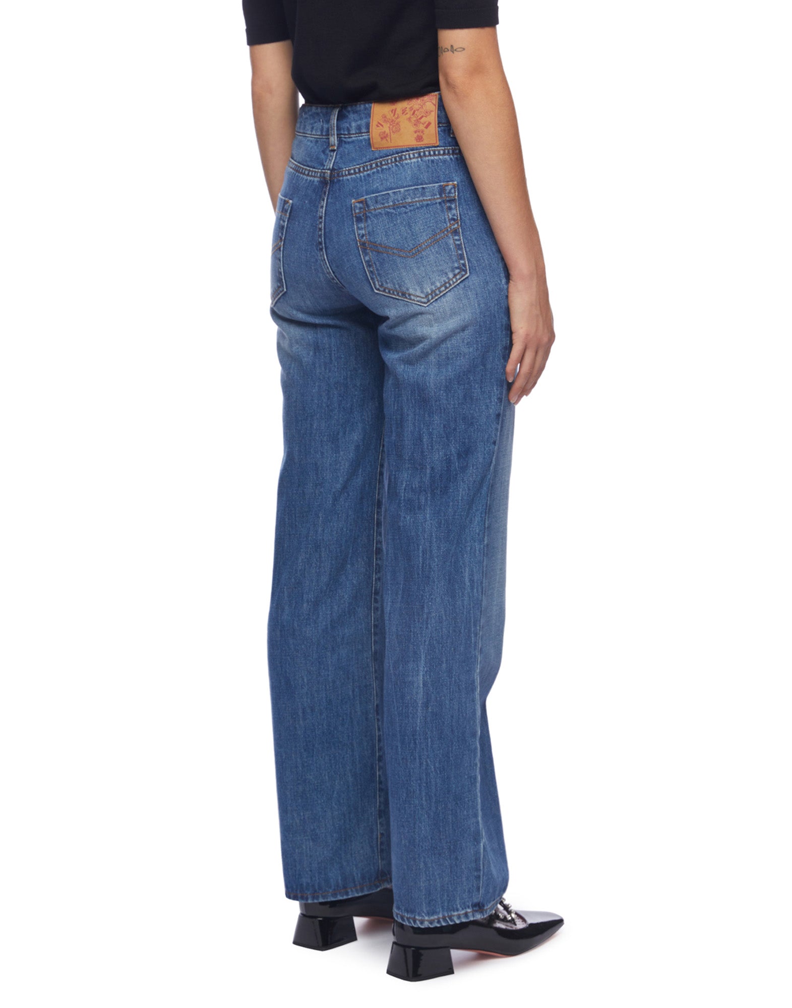 VIVETTA Denim Regular con Profilo Ricamato