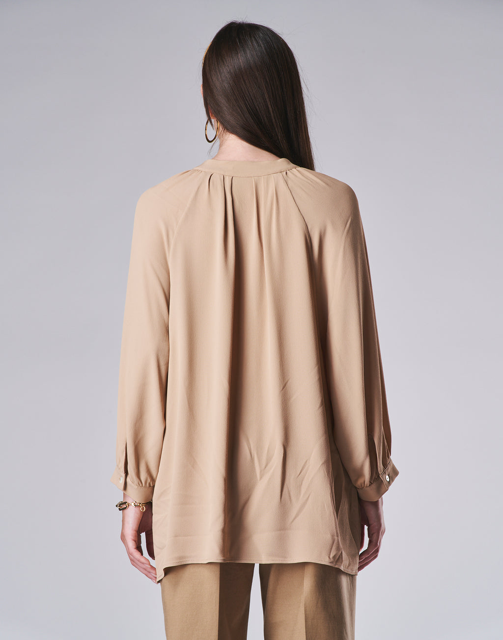 Silk Blend Shirt with Rouge