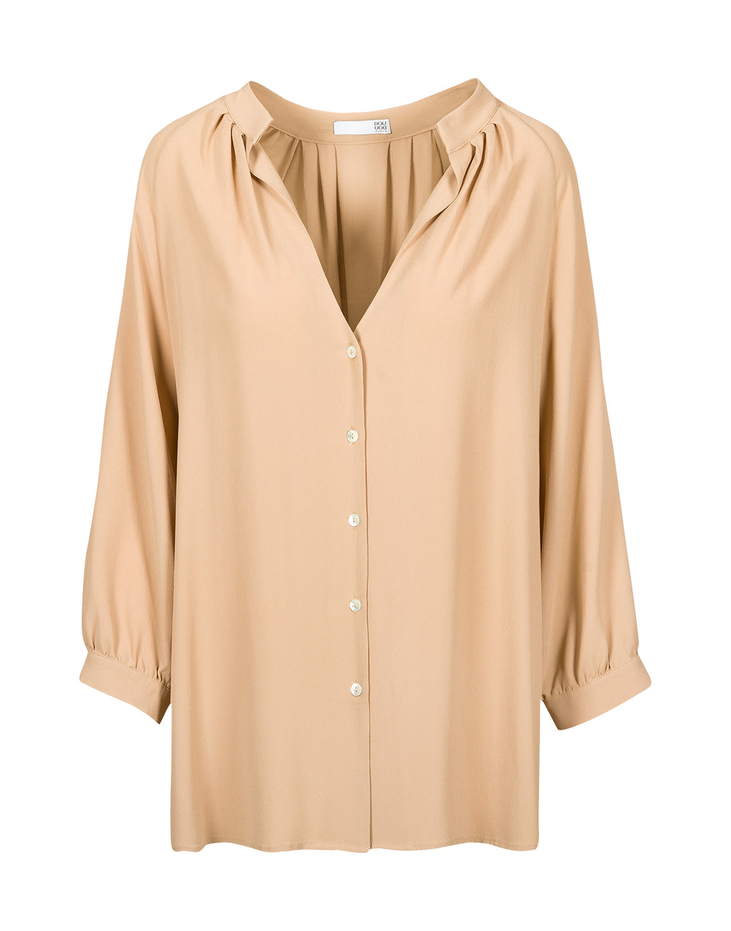 Silk Blend Shirt with Rouge