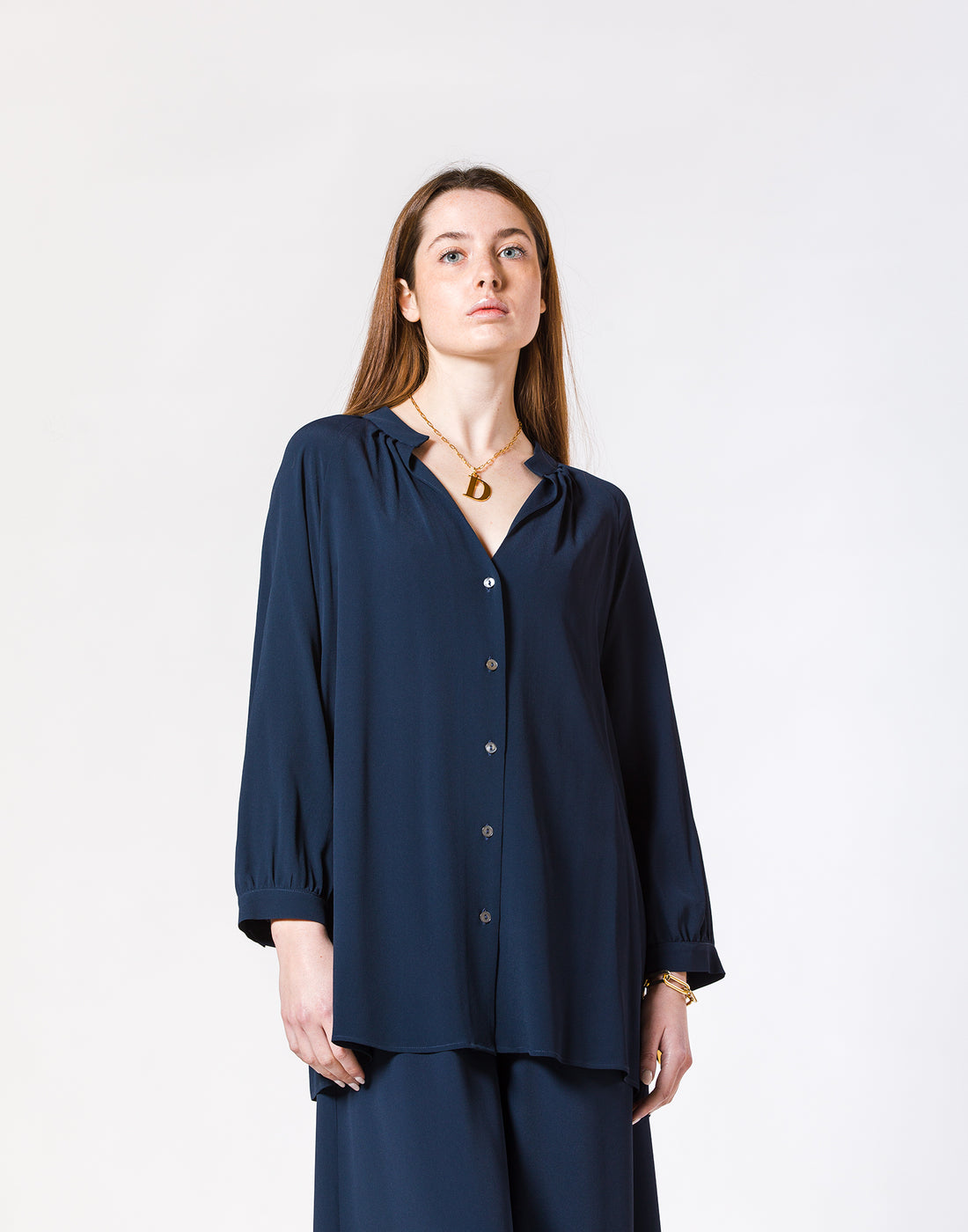 DOUUOD Camicia in Misto Seta