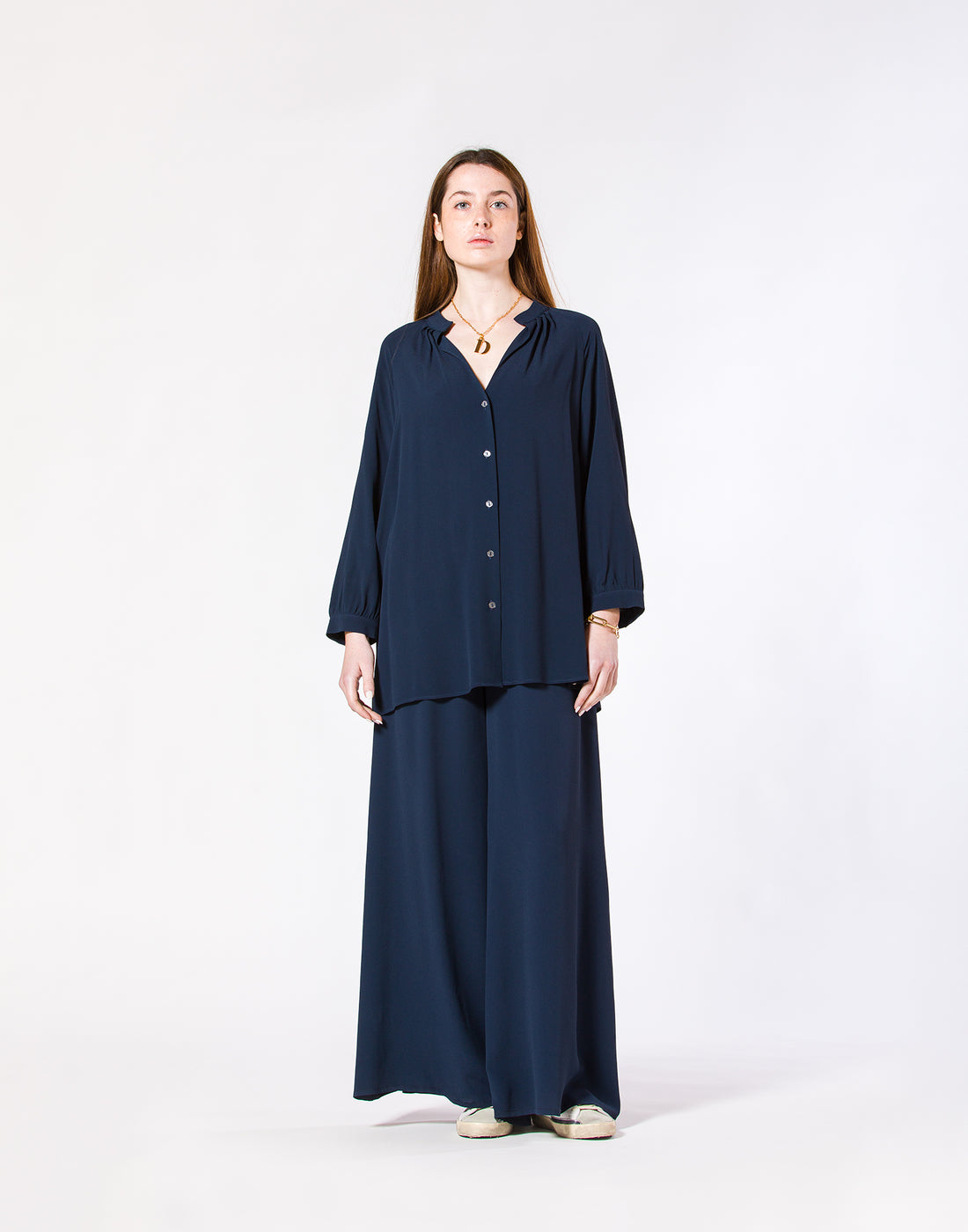 DOUUOD Camicia in Misto Seta