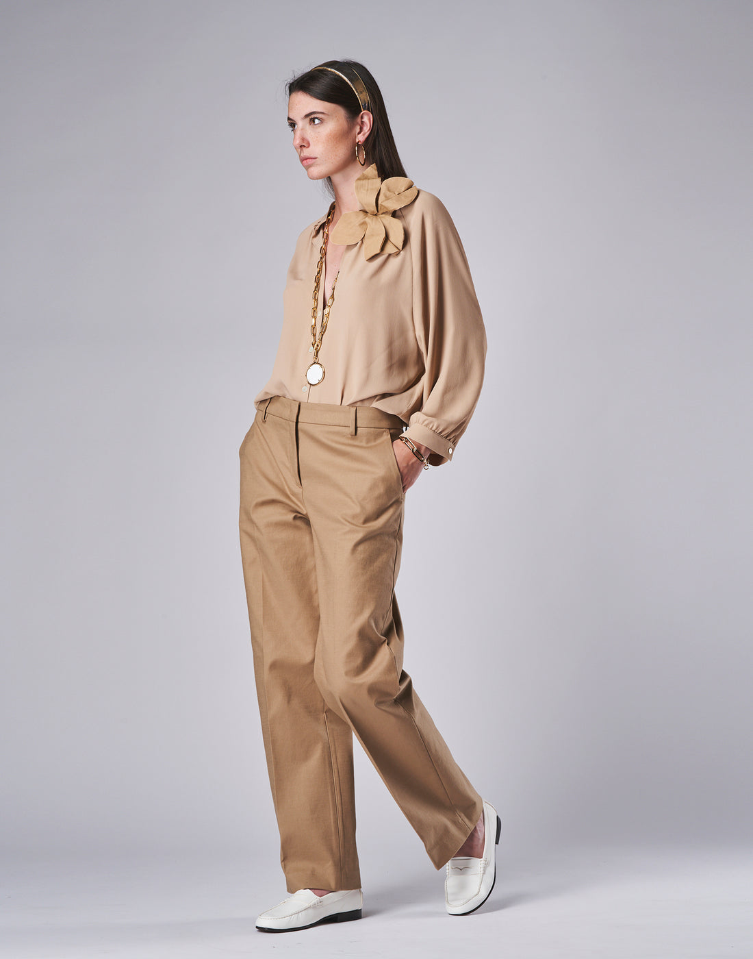 DOUUOD Pantalone a Uomo in Gabardina