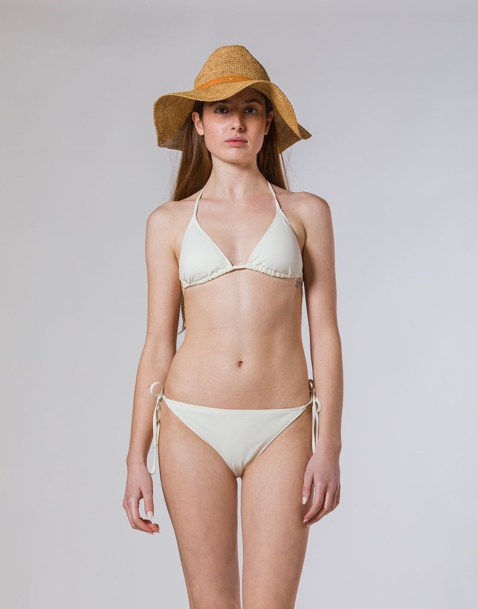 DOUUOD Costume Due Pezzi in Lycra Tinta Unita