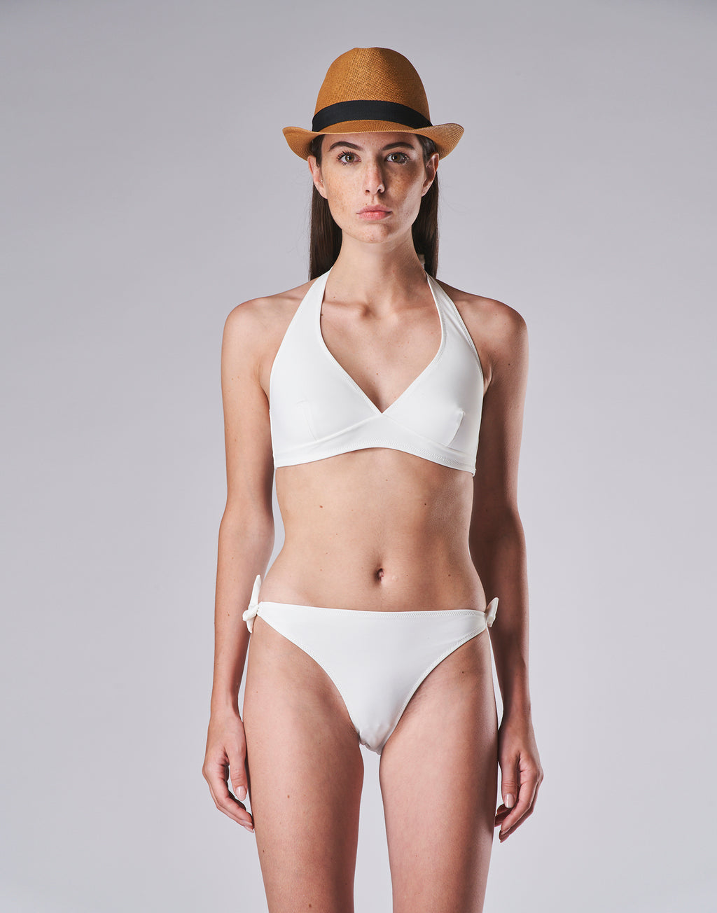 DOUUOD Costume Due Pezzi in Lycra Tinta Unita