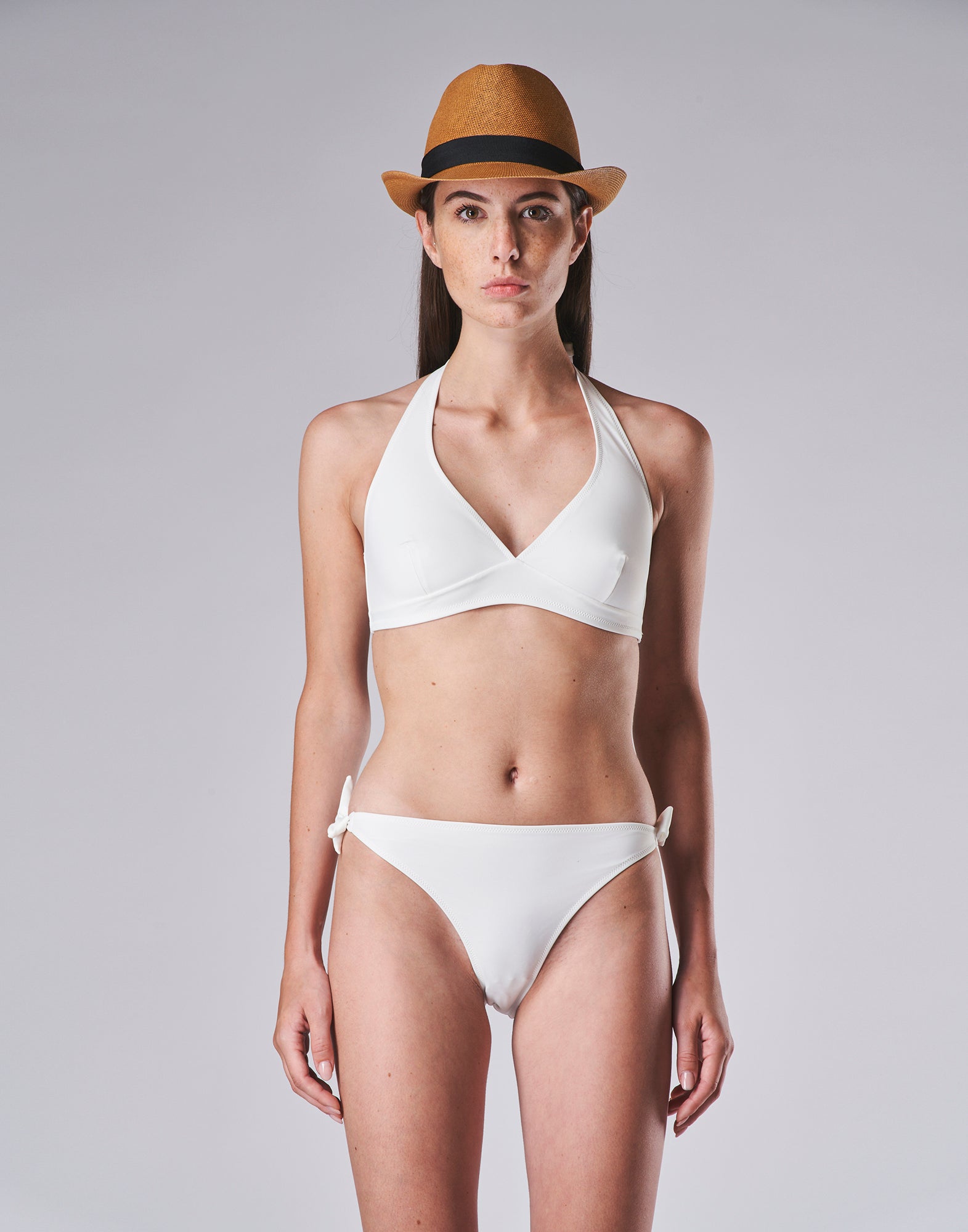 DOUUOD Costume Due Pezzi in Lycra Tinta Unita