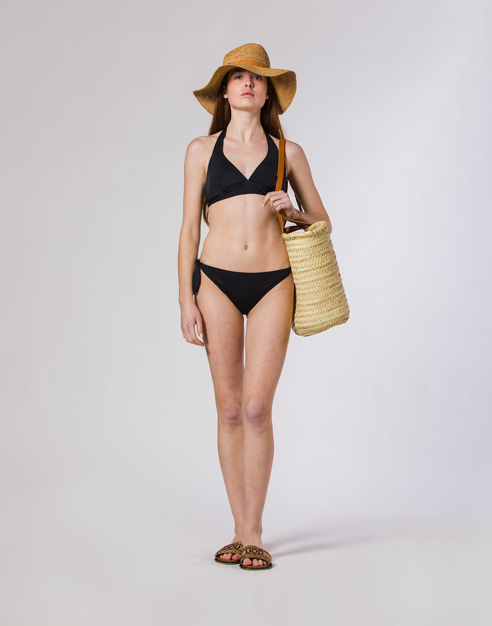 DOUUOD Costume Due Pezzi in Lycra Tinta Unita
