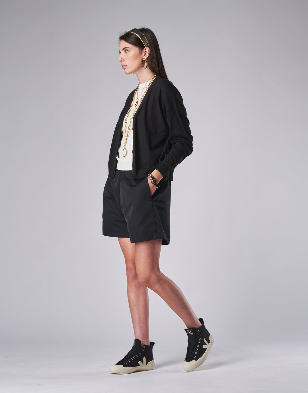 Cotton-silk Short Sleeve Sweater