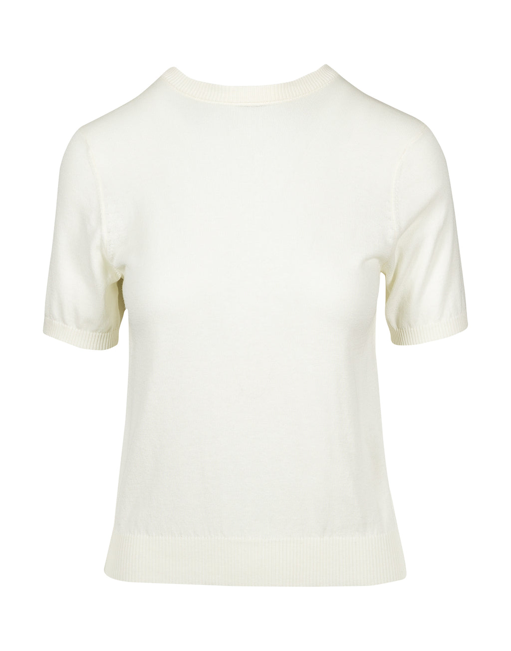 Cotton-silk Short Sleeve Sweater