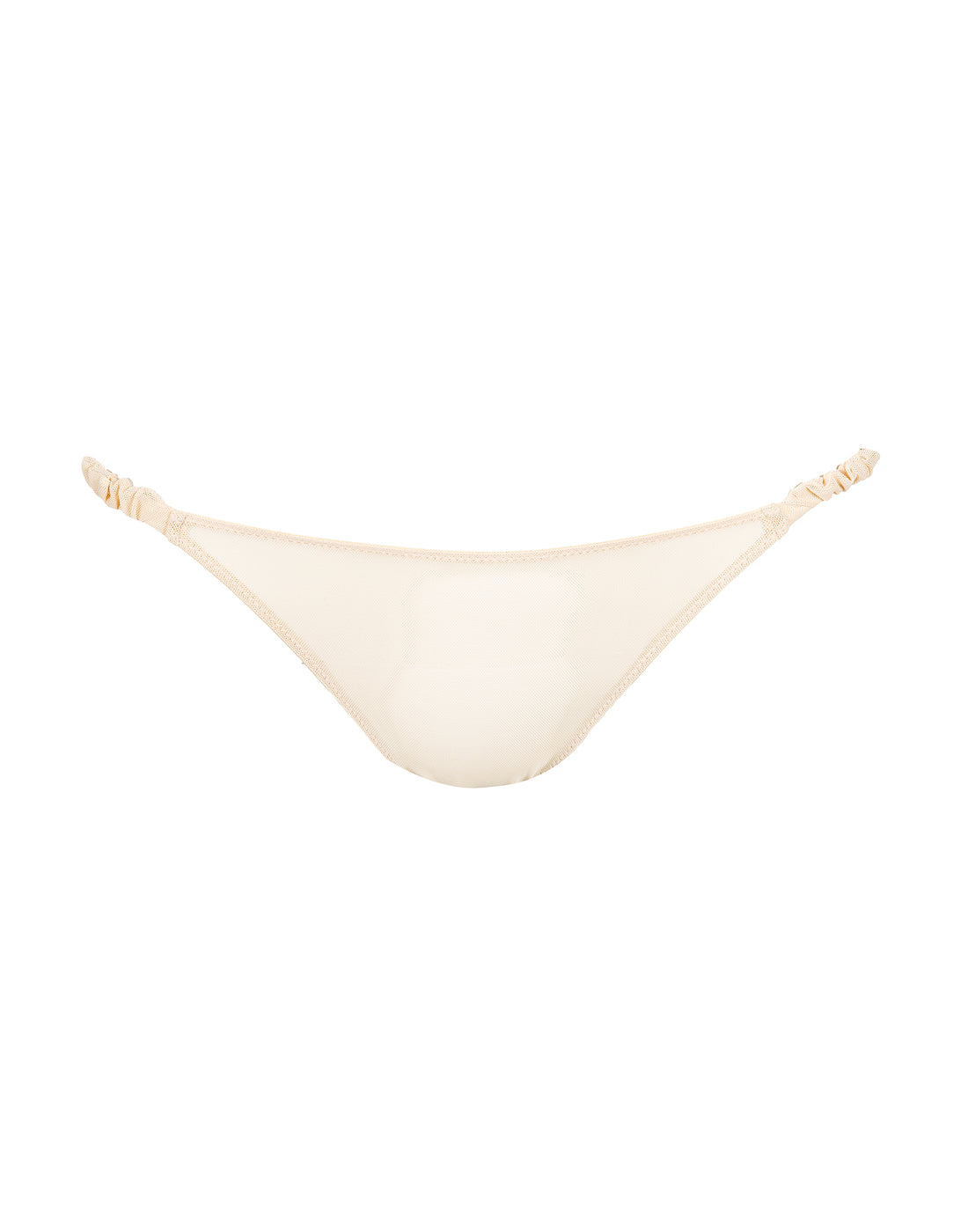 DOUUOD Slip a Brasiliana in Tulle Elasticizzato con Fianchi Arricciati