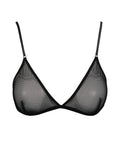 DOUUOD Reggiseno a Triangolo in Tulle Elasticizzato Nero