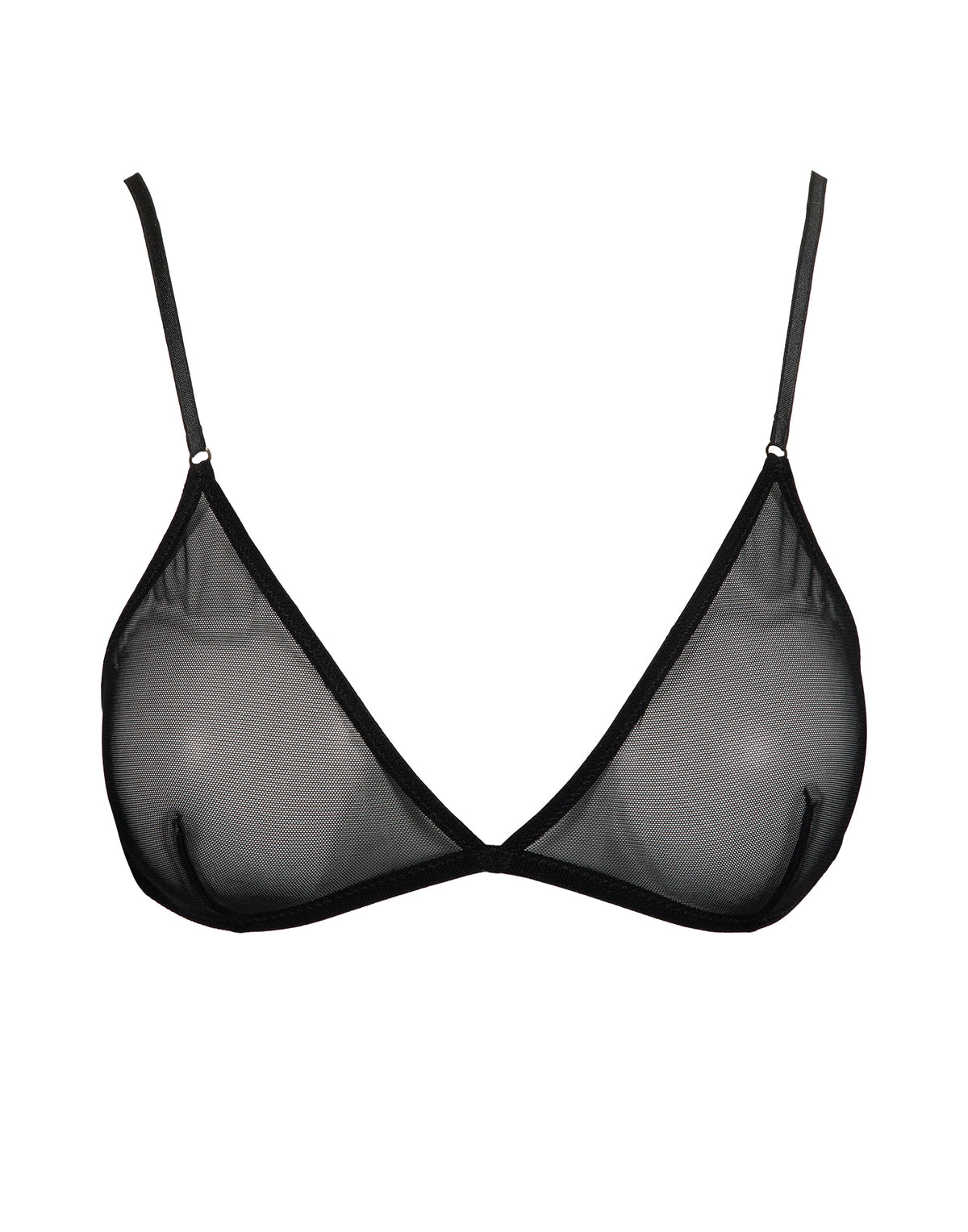 DOUUOD Reggiseno a Triangolo in Tulle Elasticizzato Nero