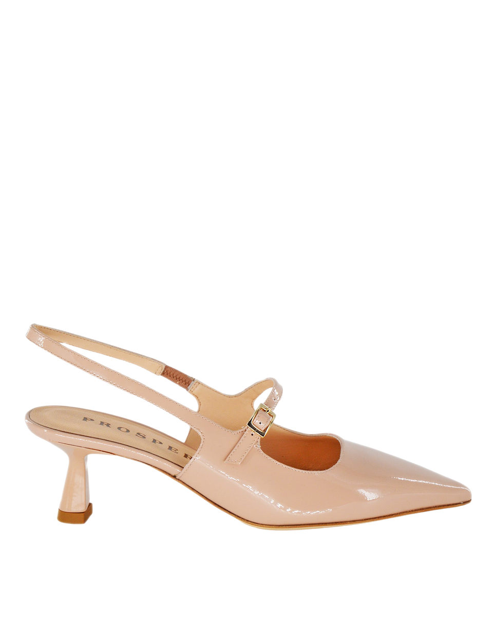 Ballerines à bout pointu en cuir verni PROSPERINE Chanel rose
