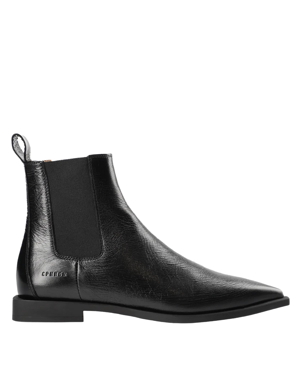 COPENHAGEN Chelsea Boots in Pelle Nera Shiny