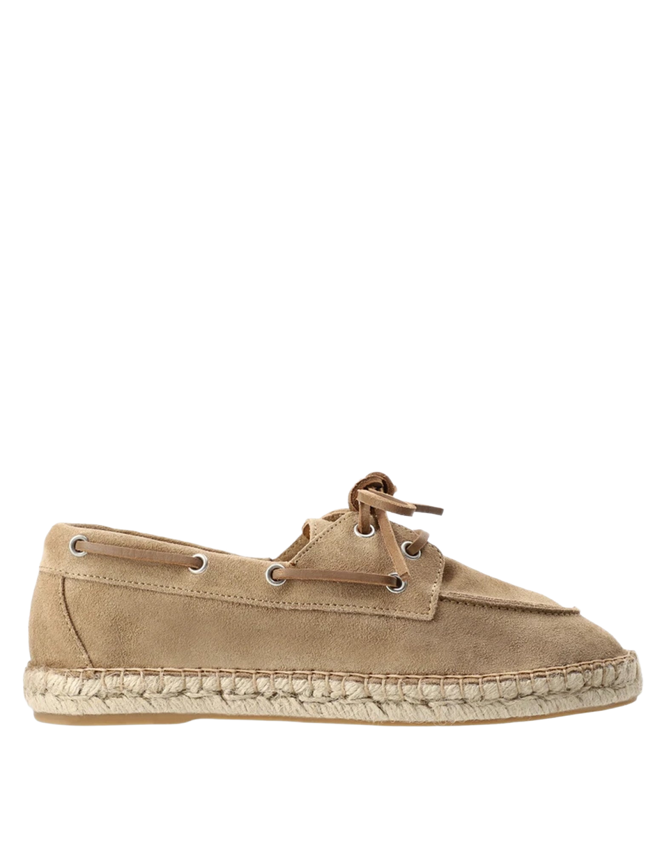 COPENHAGEN Boat Espadrillas in Suede Light Brown