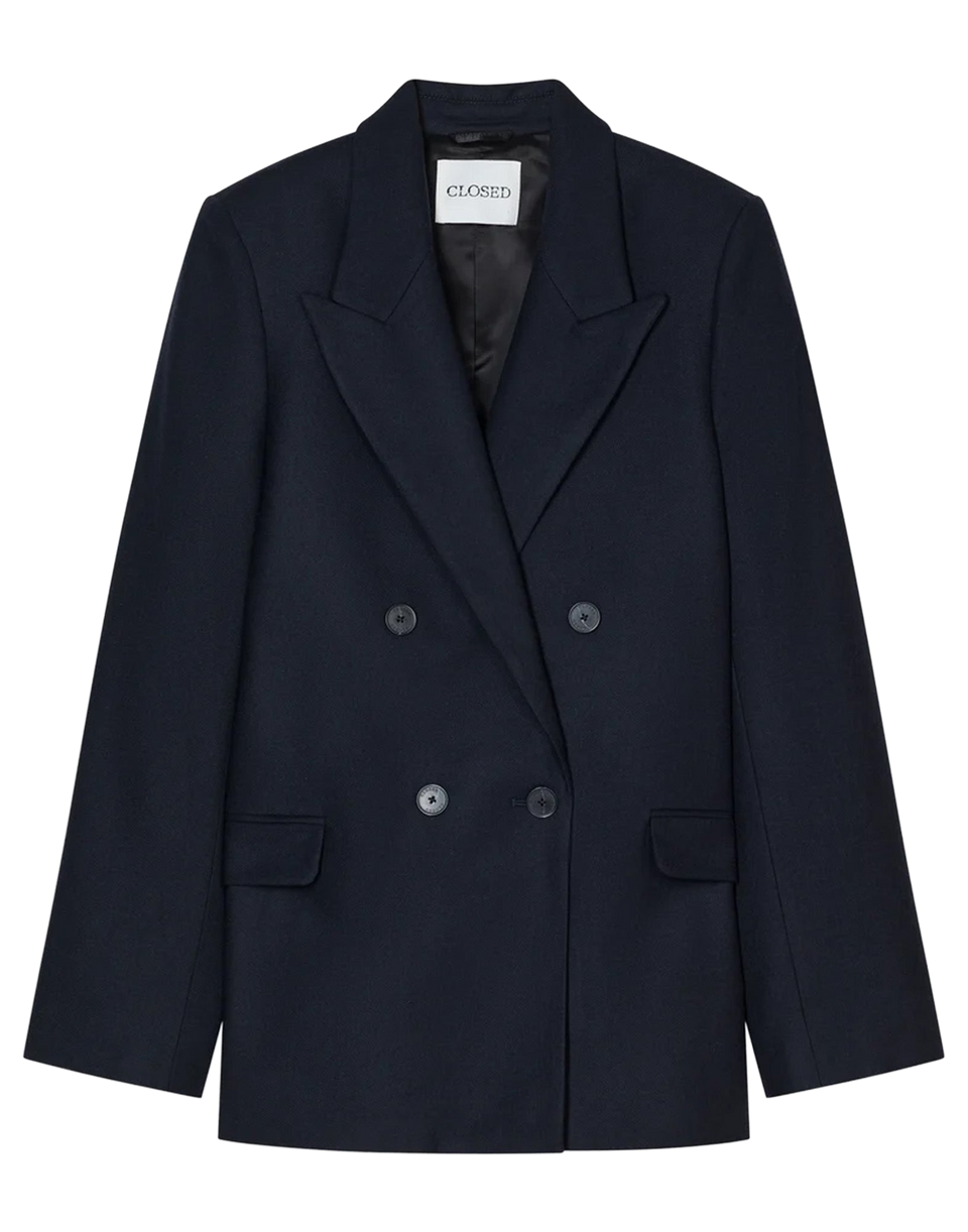 CLOSED Blazer Doppiopetto in Misto Lana Dark Night