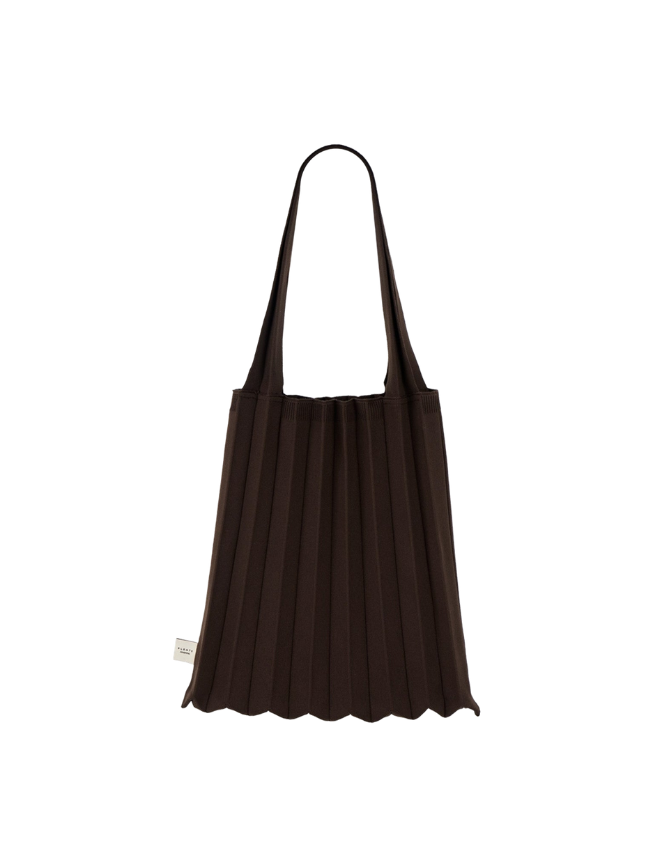PLEATSMAMA Borsa New Shoulder Bag Plissè Deep Brown