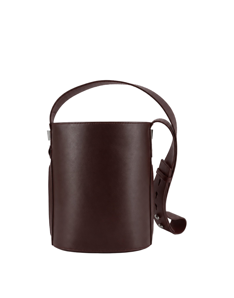 GHERARDINI Borsa a Secchiello Lisa Media in Pelle Bordeaux