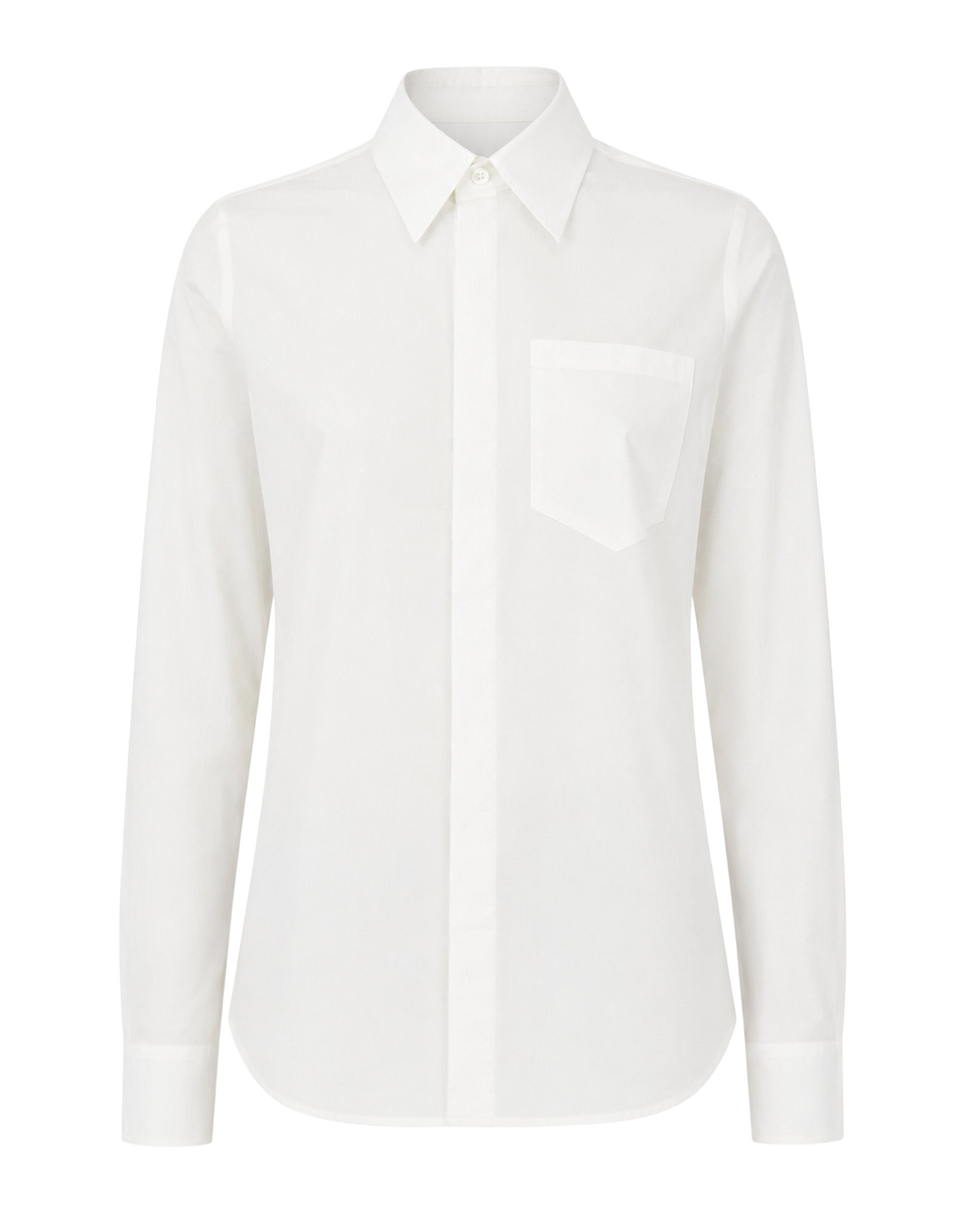 MM6 MAISON MARGIELA Camicia in Popeline con Tasca Off White