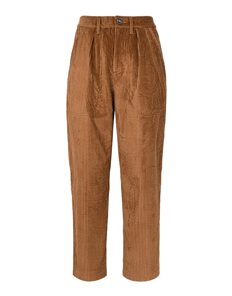 KRISTINA TI Pantaloni in Velluto a Coste Caramel