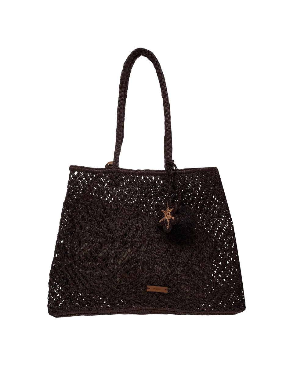 AFAR Borsa Shopper Birgit in Rafia Ebony