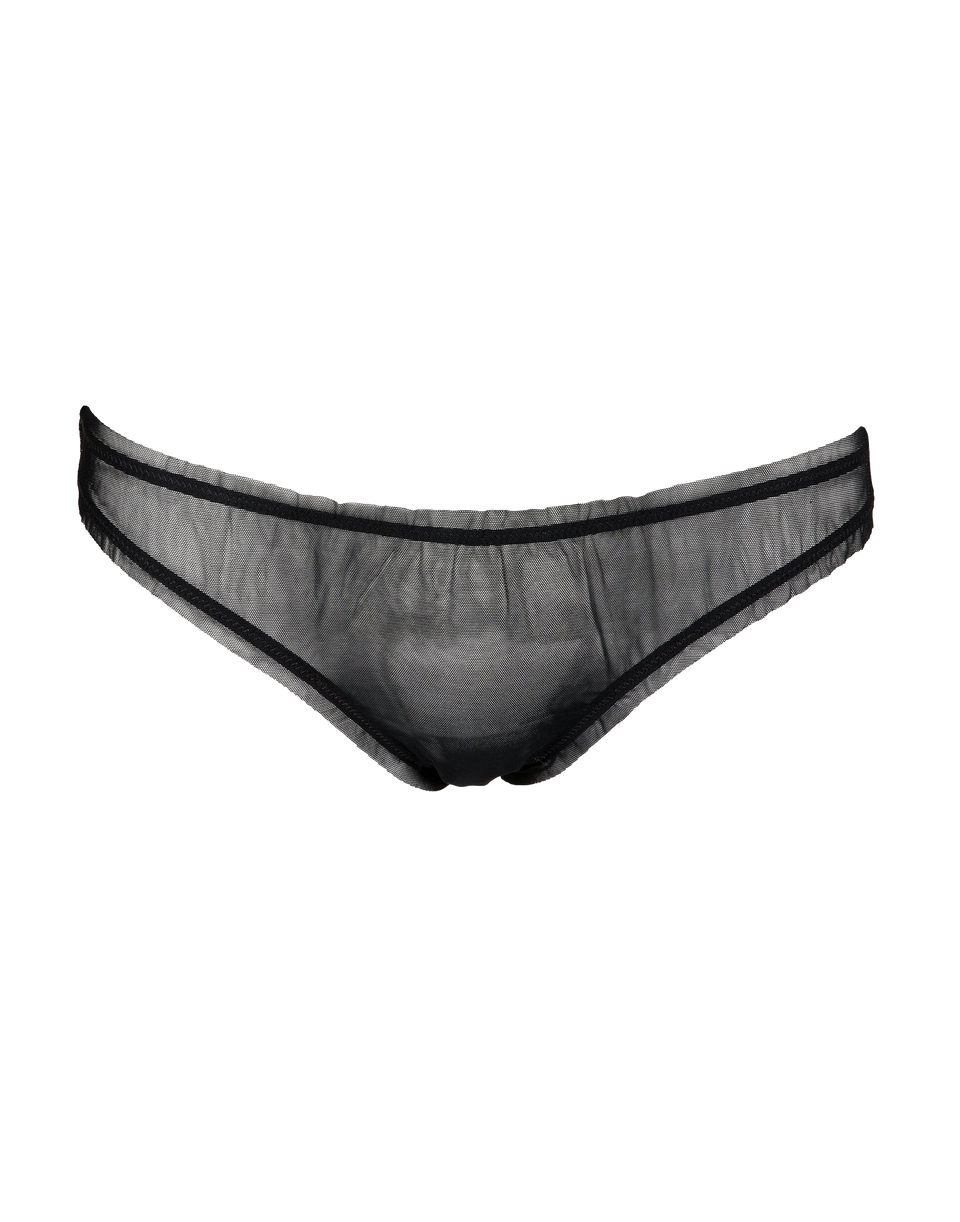 DOUUOD Slip Classico in Tulle Elasticizzato con Bordo Arricciato