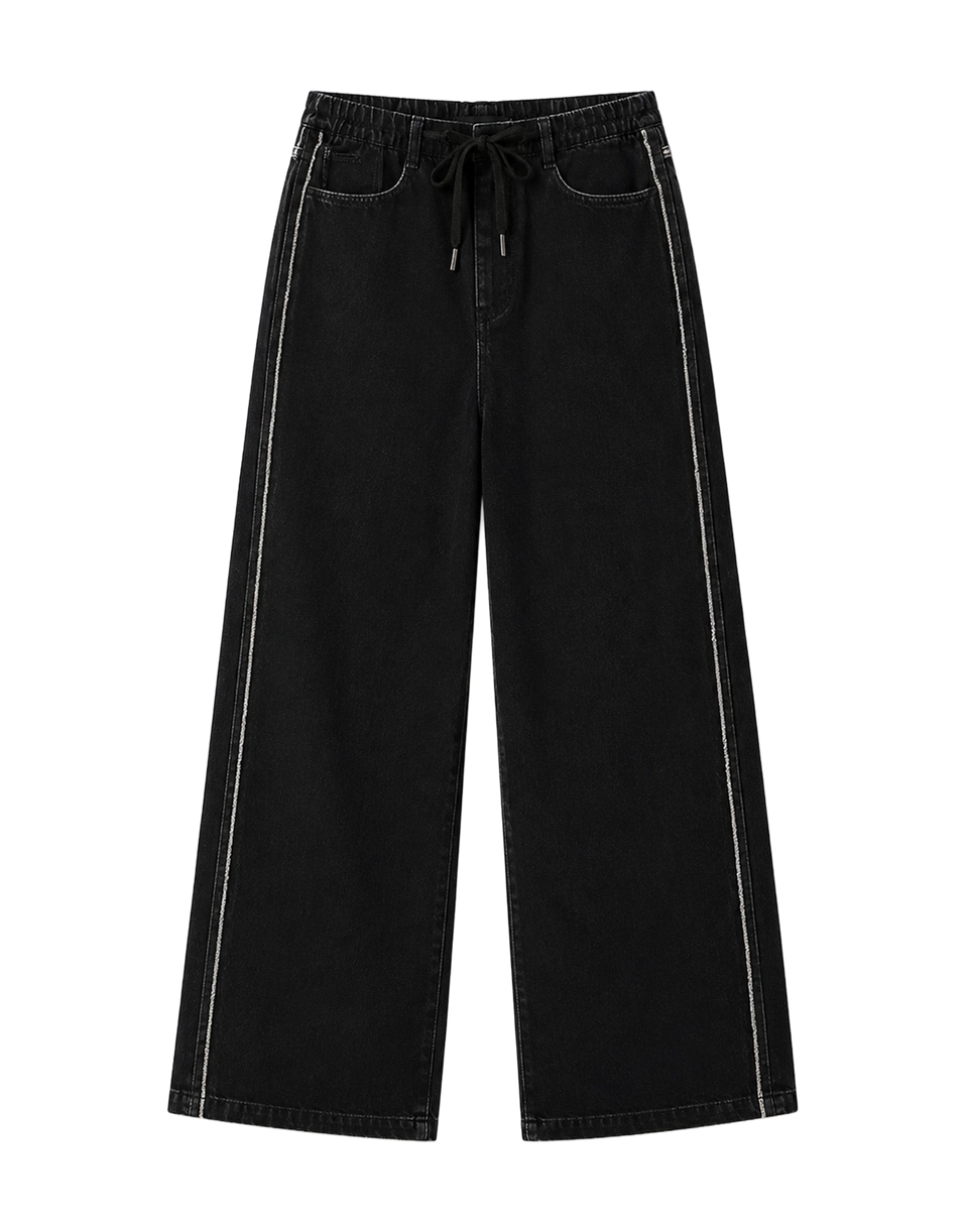 TANAKA Pantaloni Cimosati Neri