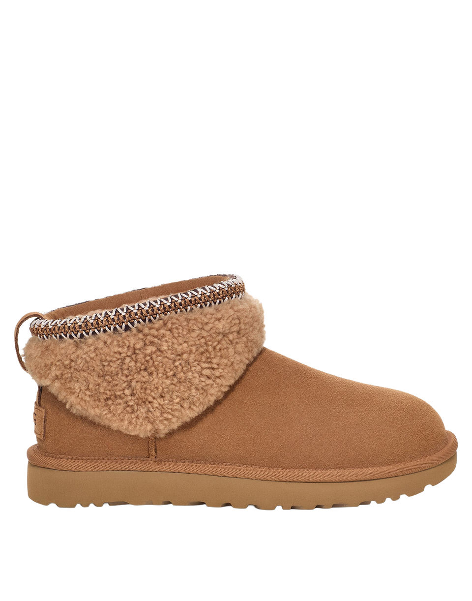 UGG Stivaletti Classic Ultra Mini Maxi Curly Chestnut