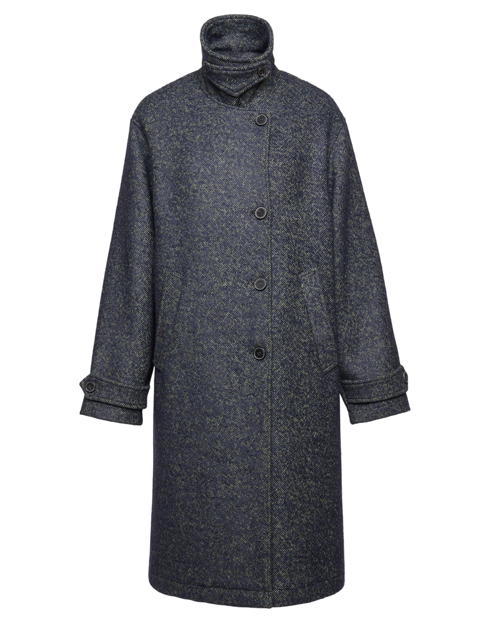 DOUUOD Cappotto Maschile in Doppio Diagonale Bouclé